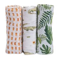 Little Unicorn Cotton Muslin Swaddle Blankets 3 Pack - Gators Set