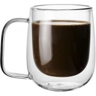 [아마존베스트]Little World Glass Coffee Mugs, 8.5 oz (250 ML) Double Walled Insulated Cup Heat-resistant for Tea Coffee Latte Cappuccino Espresso Iced Tea Dishwasher & Microwave Safe, Set of 1 (Round)