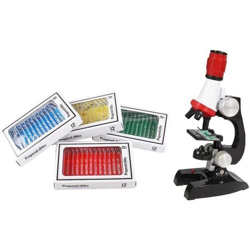  [아마존베스트]Little World Science Kits for Kids Beginner Microscope, Microscope Sample Prepared Slides 48pc Kids Plastic Prepared Microscope Slides