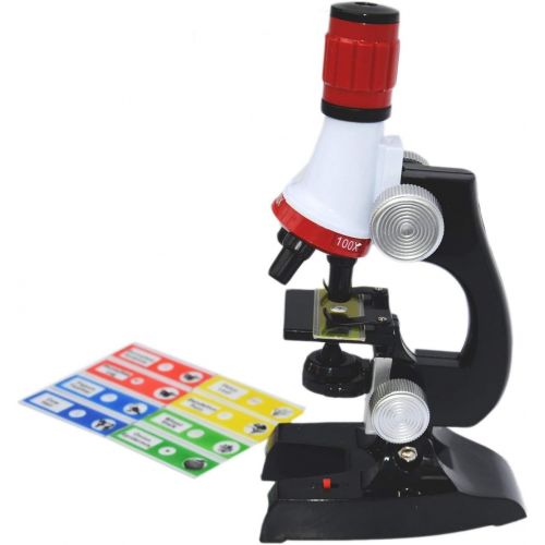  [아마존베스트]Little World Science Kits for Kids Beginner Microscope, Microscope Sample Prepared Slides 48pc Kids Plastic Prepared Microscope Slides