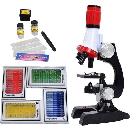  [아마존베스트]Little World Science Kits for Kids Beginner Microscope, Microscope Sample Prepared Slides 48pc Kids Plastic Prepared Microscope Slides