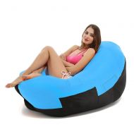 Little east Lazy Inflatable Sleeping Bag Foldable Portable Inflatable Beach Sofa Bed Outdoor Lazy Inflatable Sofa 47.2x33.5x27.6inch