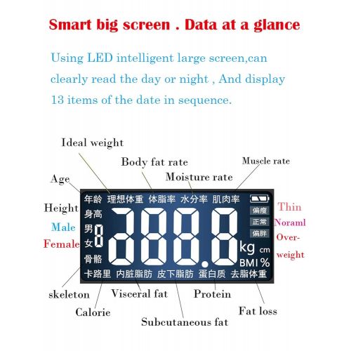  Little-Goldfish Bathroom Body Weight Scale Scales Gl Smart Household Electronic Digital Floor Weight Balance...