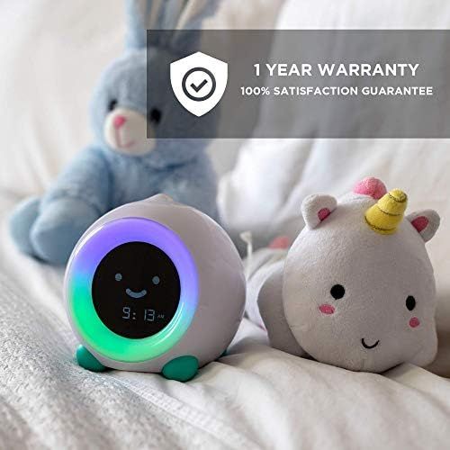  [아마존베스트]LittleHippo Mella Ready to Rise Childrens Trainer, Alarm Clock, Night Light Sleep Sounds Machine (Arctic Blue), Standard