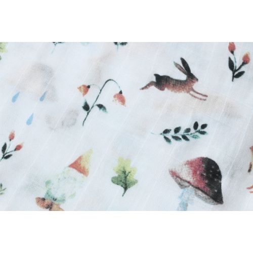  LittleJump Bamboo Muslin Swaddle Blankets - 2 PackWoodland & Jungle Print Gender Neutral Muslin Blanket Swaddle Wrap Baby Blankets for Boys and Girls by Little Jump (Woodland & Jungle)
