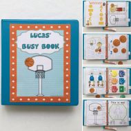 LittleLennonsLLC Basketball Toddler Dry Erase Activity Book, Personalized Busy Book, Quiet Book, Busy Bag, Educational Toy, ages 1-3, travel games