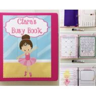 LittleLennonsLLC Ballerina Busy Book, Learning Binder Age 5, kindergarten, Quiet Book, Dry-erase Activity Book, Travel, Games, Educational toy, custom