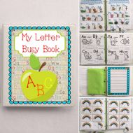 LittleLennonsLLC My Letter Busy Book, Quiet Book, Dry Erase activity book, alphabet, prek, kindergarten, educational, reusable, writing, binder, preschool