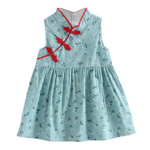  LittleNaNa-Cloth-childrenscostume Summer Girls Dresses Cheongsam Dress Girl Clothing Princess Dress Children Costume Kids Clothes,l,6T