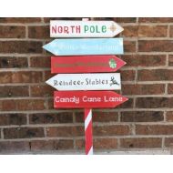 LittlePaintedThings Christmas Yard Sign | Christmas Decor | Directional Sign | Winter Wonderland | North Pole | Holiday