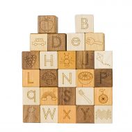 LittleSaplingToys Alphabet Picture Wooden Blocks
