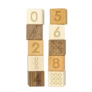 LittleSaplingToys Number Baby Blocks Wooden