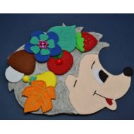 LittleSunnySmile Felt hedgehog Gift to the child Warm-up of fingers Development of the child Toy from felt in a travel Quiet play Toddlers