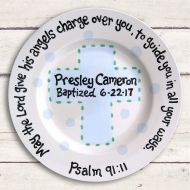 LittleWormAndCompany Baptism Gift Boy - Godchild Gift - Godchild Keepsake - Personalized Godchild Gift - Godchild Plate- Unique Godchild Gift - Godchild Card