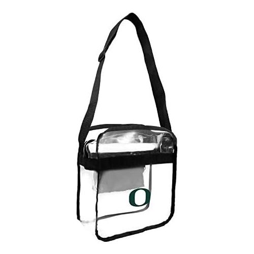  Littlearth NCAA Oregon Ducks Clear Carryall Crossbody Bag, 12-inches by 12-inches by 6-inches