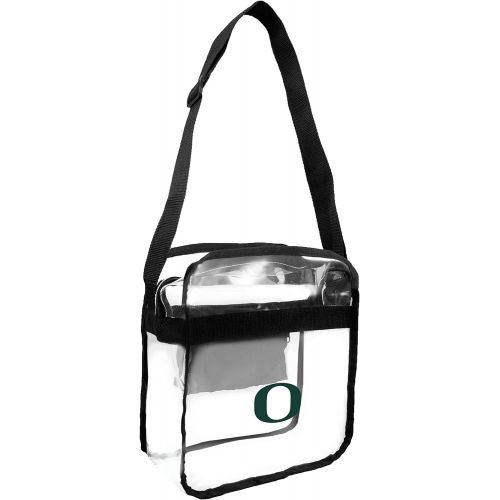  Littlearth NCAA Oregon Ducks Clear Carryall Crossbody Bag, 12-inches by 12-inches by 6-inches