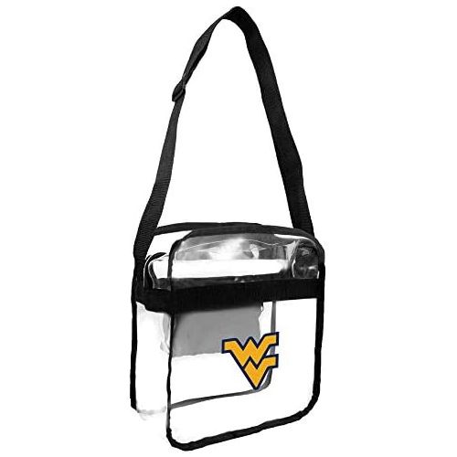  Littlearth NCAA Clear West Virginia Mountaineers Carryall Crossbody Bag, 12 x 12 x 6