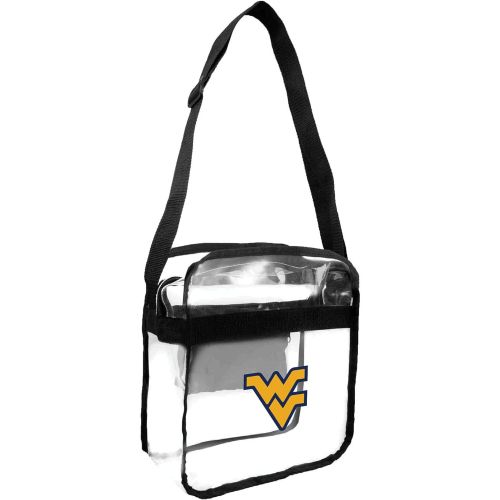  Littlearth NCAA Clear West Virginia Mountaineers Carryall Crossbody Bag, 12 x 12 x 6