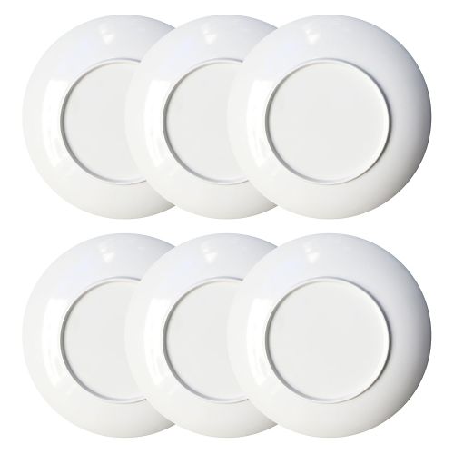  Littlebird4 6-Pack White Melamine Dinner Plates-Multiple Options (9 Inch)