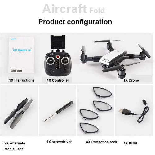  Littleice LH-X28GWF Dual GPS FPV 2.4G 4 Axis Remot Control Quadcopter Foldable Drone with 720P HD Camera WiFi Headless Mode