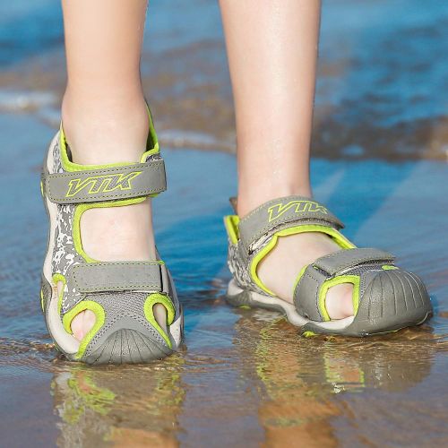  Littleplum Kids Sandals Closed-Toe Outdoor Sport Sandals Summer Breathable Mesh Water Sandals for Boys Girls(Toddler/Little Kid/Big Kid)