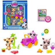 Littlest Pet Shop, Safari Play Pack - Gen 7, Pets #53,#54, #55, Authentic LPS Bobble Head Figure, Collectible Imagination Toy Animal, Kidults, Girls, Boys, Kids, Tweens Ages 4+