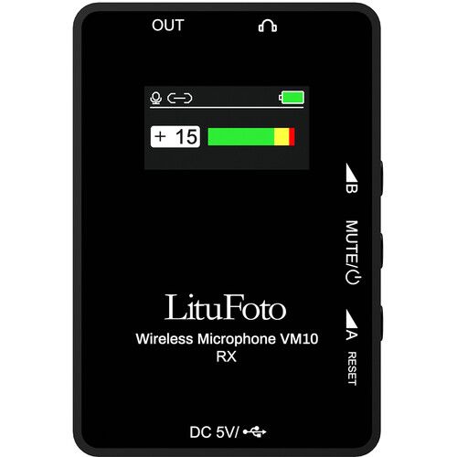  LituFoto VM10 Wireless Microphone System for Cameras and Mobile Devices (2.4 GHz)