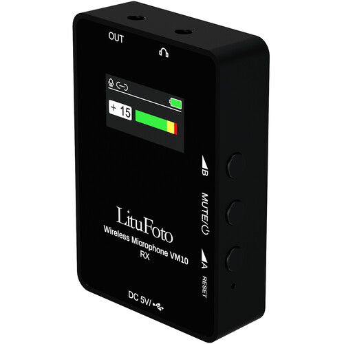  LituFoto VM10 Wireless Microphone System for Cameras and Mobile Devices (2.4 GHz)