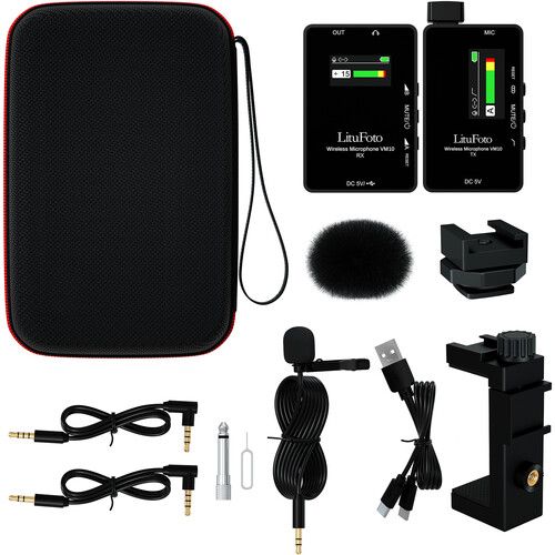  LituFoto VM10 Wireless Microphone System for Cameras and Mobile Devices (2.4 GHz)