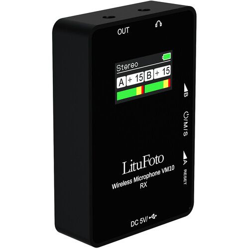  LituFoto VM10 2-Person Wireless Microphone System with Lightning Adapter for Cameras and iOS Devices (2.4 GHz)