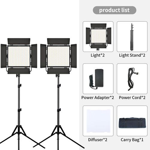  LituFoto R60 RGB Photography LED 2-Light Kit
