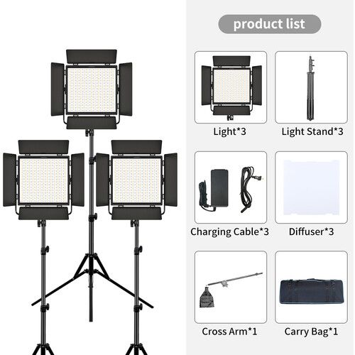  LituFoto R60 RGB LED 3-Light Kit