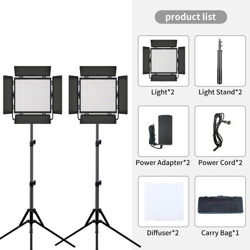  LituFoto P60s Bi-Color Photography LED Light (2-Pack)