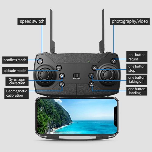  Liu nian WiFi 1080P Cam FPV Selfie Altitude Hode GPS Shark Eye Design Smart Follow Me RC Drone Camera Foldable Quadcopter RC Distance 500m RC Drone Toys