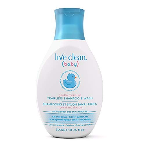  Live Clean Baby Gentle Moisture Tearless Shampoo & Wash, Baby Soap, 300 mL