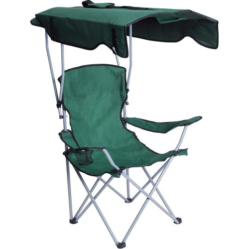  Livebest Portable Camping Chairs with Shade Canopy Original Green-Armrest Cup Holder & Carry Bag Folding Chairs for Outdoor Camping Hiking Beach, Heavy Duty 220lbs,30”Lx17”Wx50”H