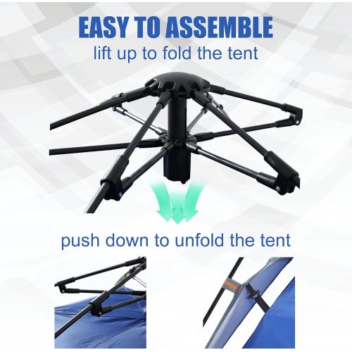  Livebest Large Beach Tent Pop Up Sun Shelter Automatic Canopy Shade Tents Fit 3-4 Persons for Family Camping Travelling