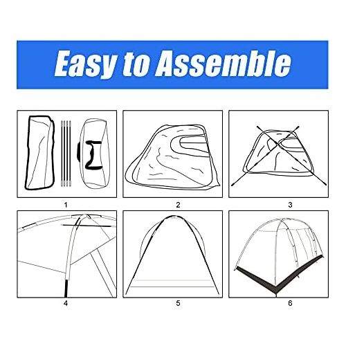  Livebest 8 Person Dome Tent Easy Set Up Family Camping Tent with Portable Bag for Hiking Traveling