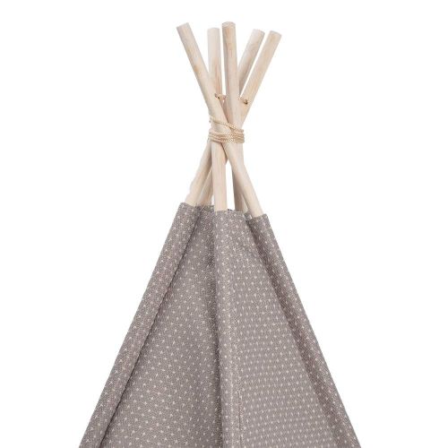  Livebest Pet Teepee Tent Portable Dog Cat Bed House with Cushion and Blackboard White Dot Style