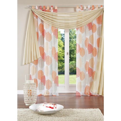  LivebyCare Multi Color Solid Pelmet Sheer Window Scarf Swag Voile Curtain Valance Panel for Play Room Saloon