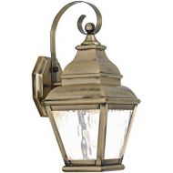 Livex Lighting 2601-01 Exeter 1 AB Outdoor Wall Lantern, Antique Brass