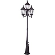 Livex Lighting 7557-07 Hamilton 4 Light Outdoor 4 Head Post, Bronze