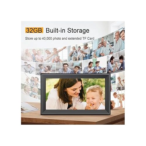  16 inch WiFi Digital Picture Frame, Touch Screen Smart Digital Photo Frame with 32GB Storage, Electronic Picture Frame, Gifts for Women, Men, Mom, Dad