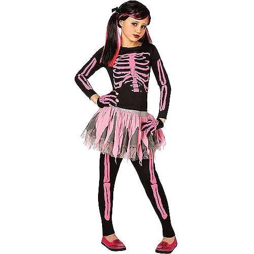 제네릭 Generic Pink Skeleton Child Halloween Costume