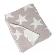Living Textiles Chenille Baby Blanket Grey Stars | Ultra-Soft Throw Blanket for Cribs and Strollers |...