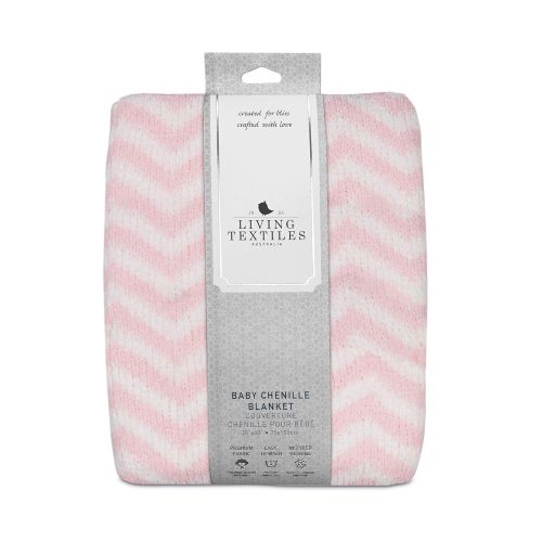  Living Textiles Chenille Baby Blanket Grey Stars | Ultra-Soft Throw Blanket for Cribs and Strollers |...