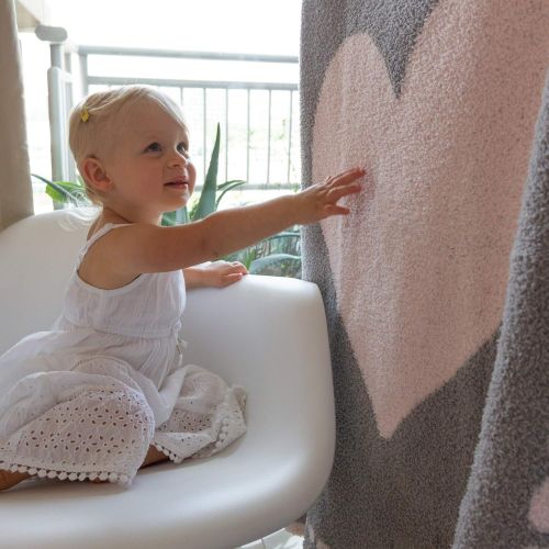  Living Textiles Chenille Baby Blanket Grey Stars | Ultra-Soft Throw Blanket for Cribs and Strollers |...