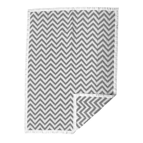  Living Textiles Chenille Baby Blanket Grey Stars | Ultra-Soft Throw Blanket for Cribs and Strollers |...