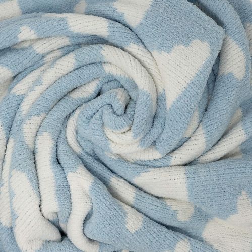  Living Textiles Chenille Baby Blanket Grey Stars | Ultra-Soft Throw Blanket for Cribs and Strollers |...