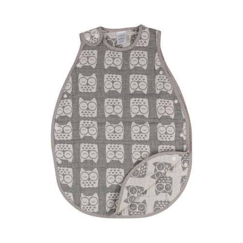  Living Textiles Muslin Jacquard Wearable Baby Blanket - Grey Owl